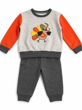 NWT Baby Essentials 2 Piece Toddler Jogger Set 18 Months Thanksgiving Fall